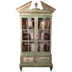 Italian Paint Decorated Display Cabinet