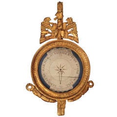 Louis XV Gilt And Painted Barometer