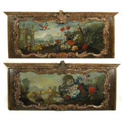 Pair Of Italian Painted Overdoors