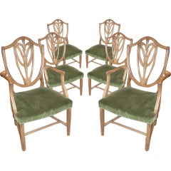 Set Of 8 Shield Back Chairs