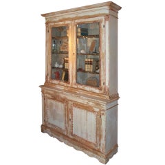 Carved Distressed Bookcase