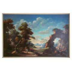 Large 19th Century Italian Landscape painting