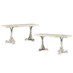 Pair of Marble Top Consoles