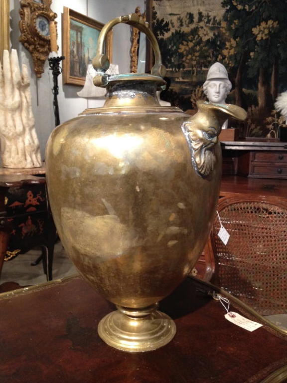 A rare Large 17th Century Brass Jug.