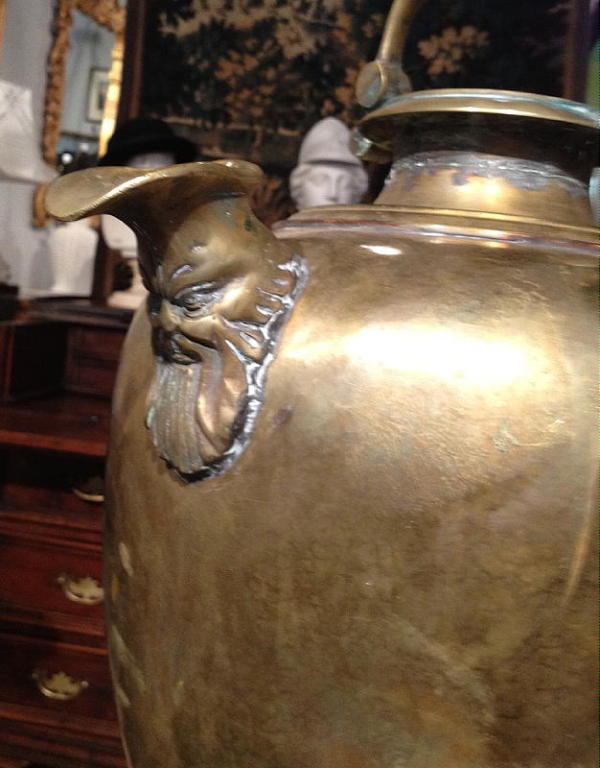 18th Century and Earlier Large 17th Century Brass Jug