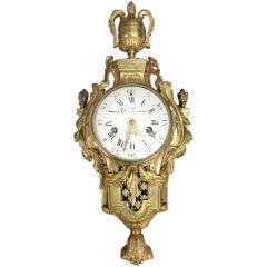 Louis XVI Ormolu Bronze Cartel Clock