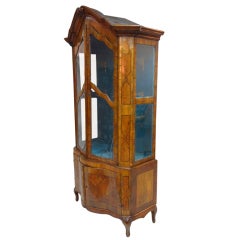 Italian Marquetry Inlaid Display Cabinet