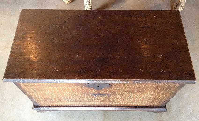 19th Century Moroccan Bone Inlaid Box For Sale