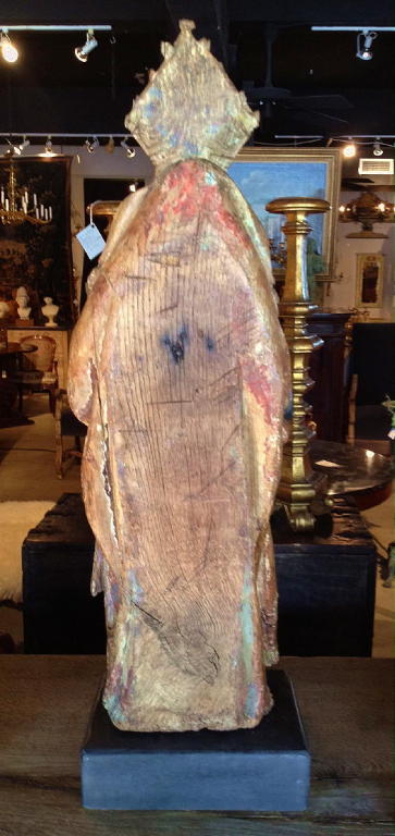 German Wood Carving of a Bishop In Excellent Condition In West Palm Beach, FL