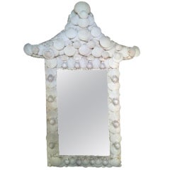 Mid-Century Shell Mirror For Sale