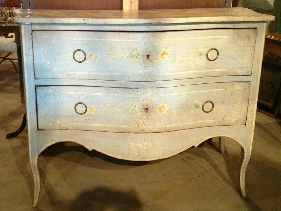 Wood Italian Paint Decorated Chest