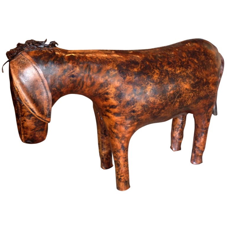 Leather Donkey Foot Stool At 1stdibs