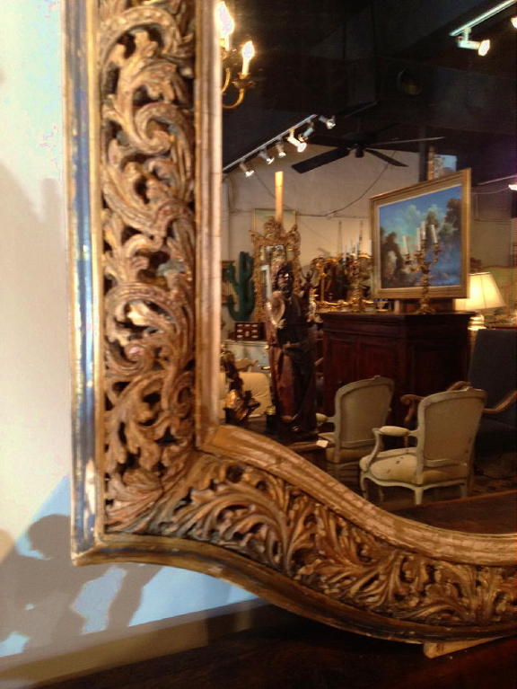 Monumental 19th Century Italian Mirror In Excellent Condition In West Palm Beach, FL