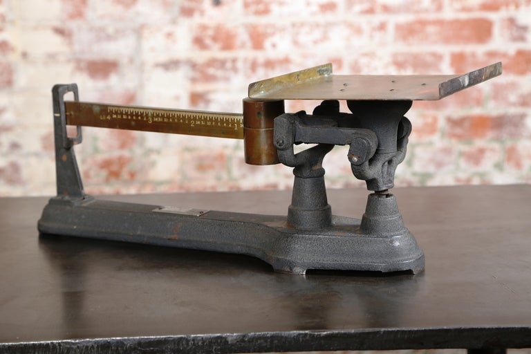 Vintage, small tabletop laboratory scale, by Fairbanks-Morse Co. started in 1823.