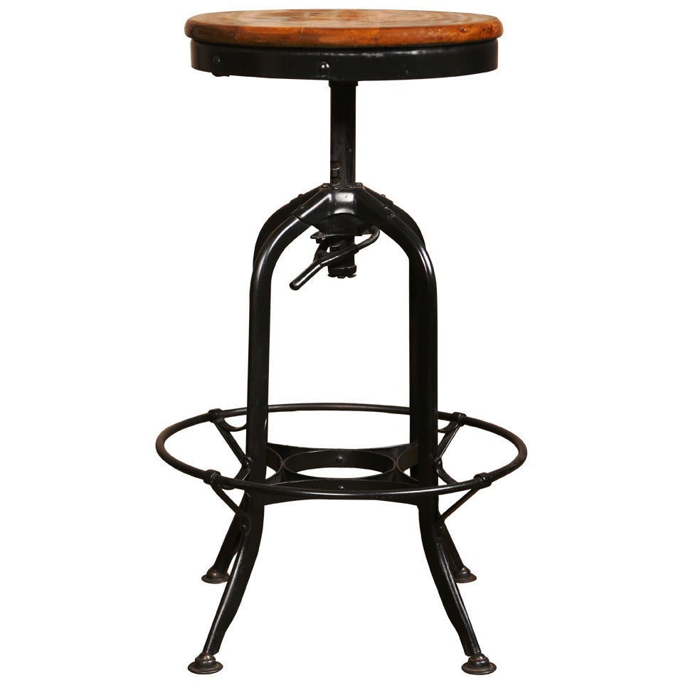 Vintage Industrial, Backless Toledo Stool