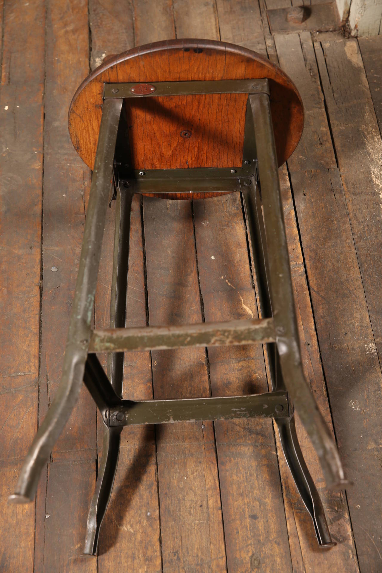 Metal Pair of Original Vintage Industrial Stools