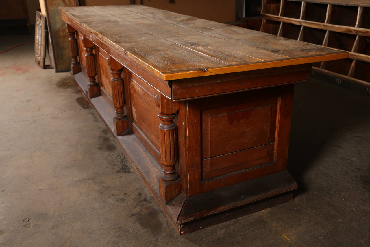 Vintage Industrial country store counter. The back of this counter can be customized with shelves upon request.