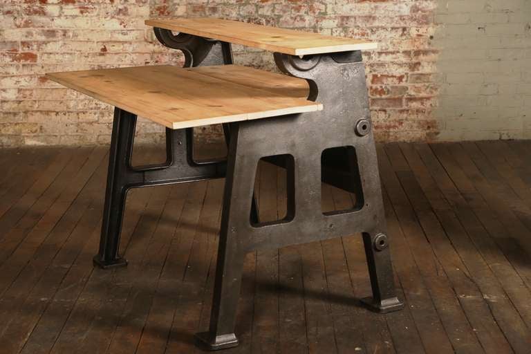 American Vintage Industrial Two-Tier Desk