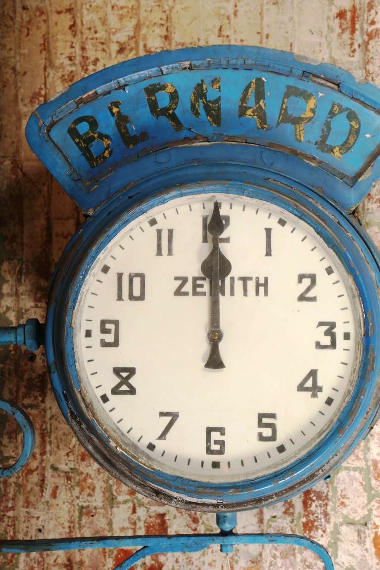 Vintage Industrial, Illuminating Zenith Wall Clock "Bernard" at 1stDibs