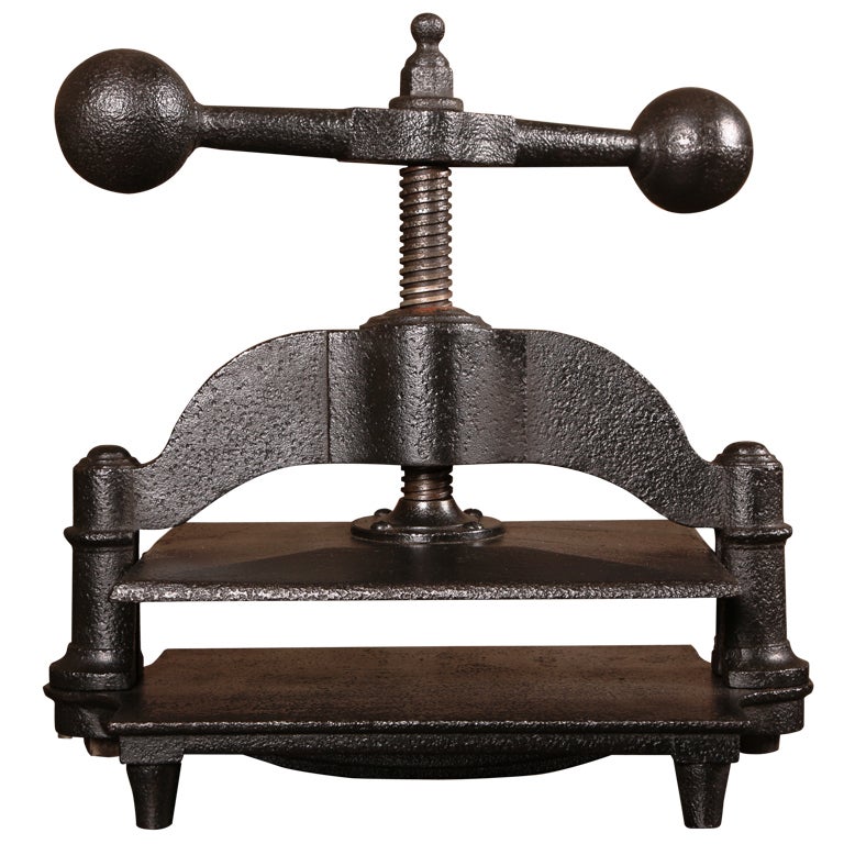 Vintage Industrial, Cast Iron, Mini Press For Sale at 1stdibs