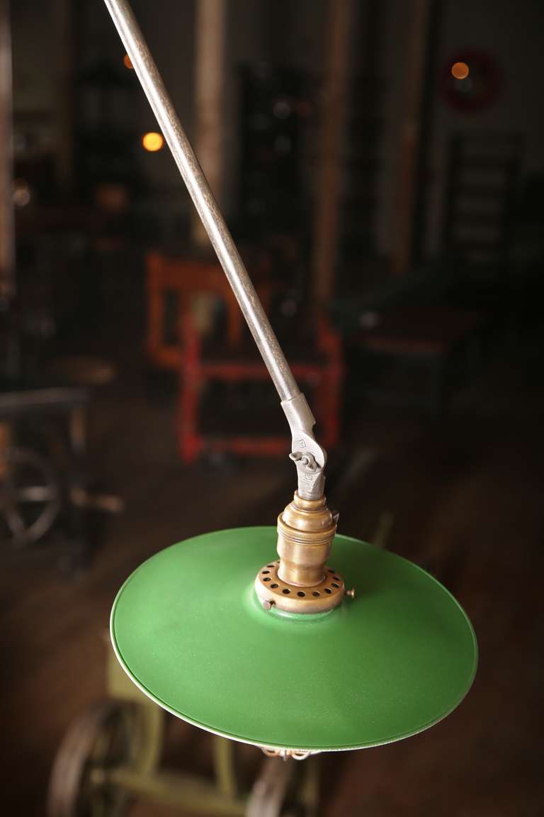 Vintage Industrial, O.C. White Adjustable Ceiling Task Light Lamp For Sale 1