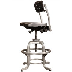 Vintage Industrial, Adjustable Good Form Stool, Original and Made in USA