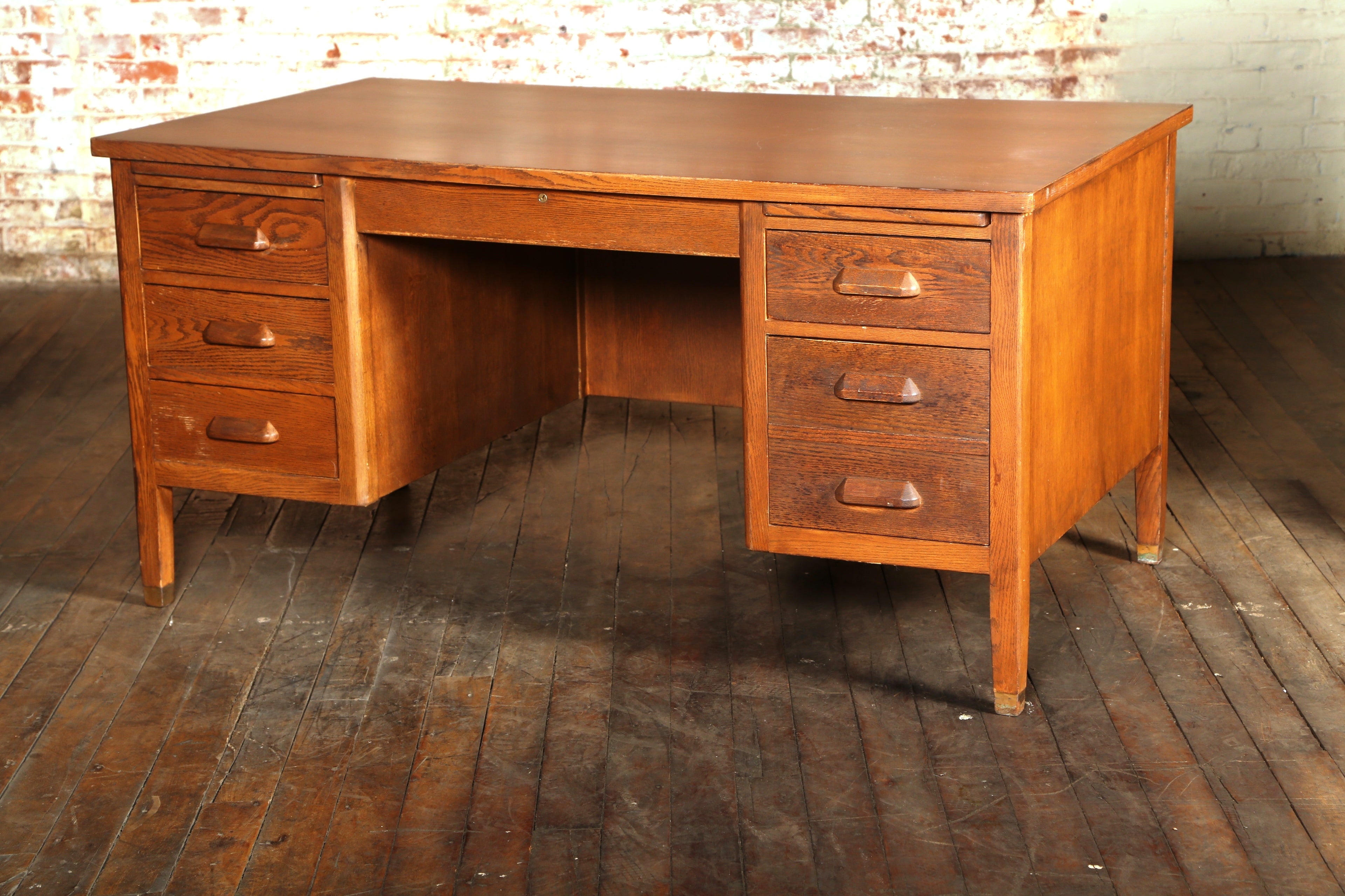 Vintage Industrial, Teachers Desk by "Standard Furniture Company" 