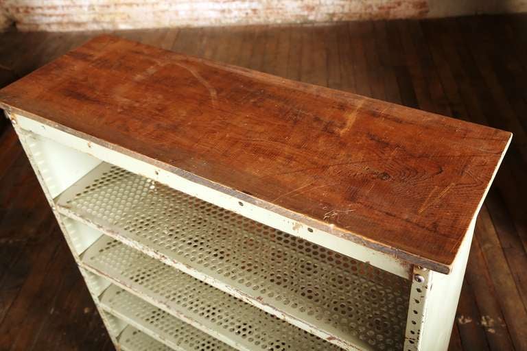 Vintage Industrial, Adjustable Metal Shelves with Wooden Top 3