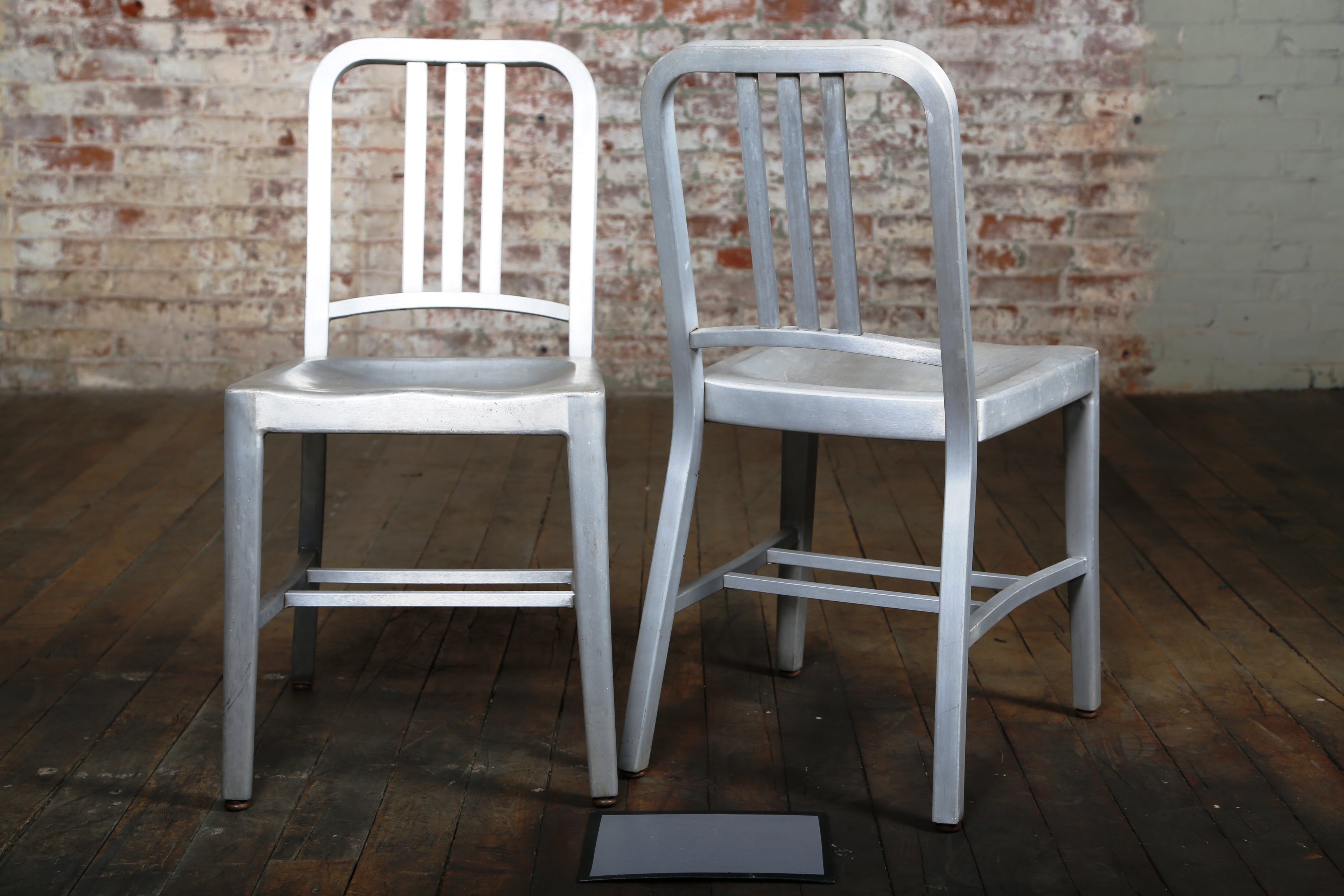Vintage Industrial, Emeco Navy Chair Pair, Original & Made in USA