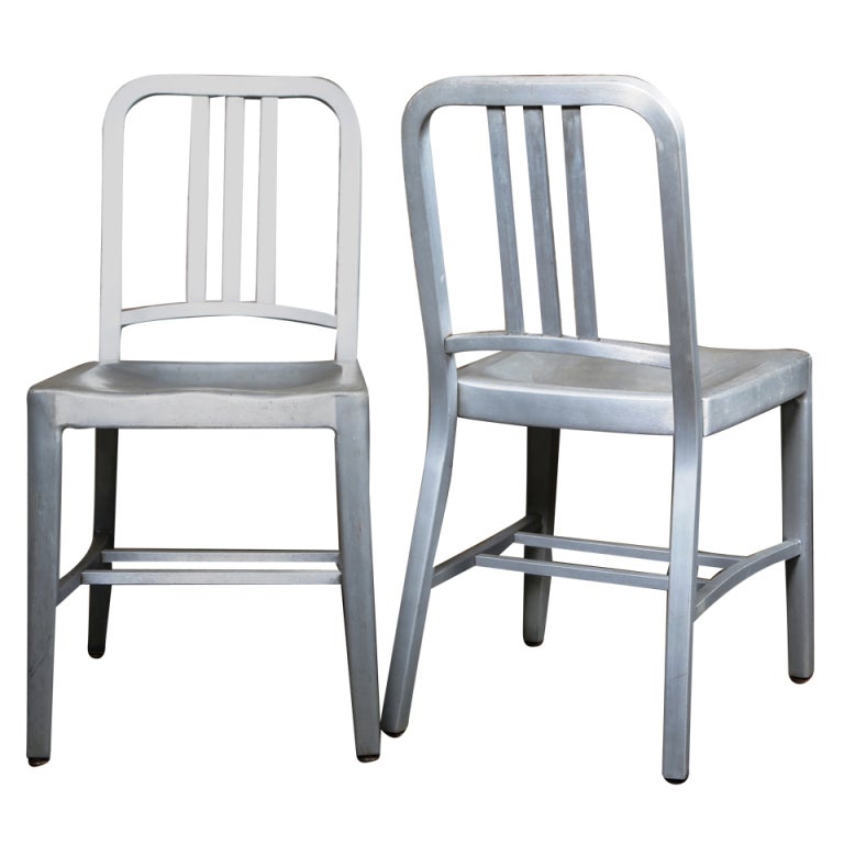 Vintage Industrial, Emeco Navy Chair Pair, Original and Made in USA at ...