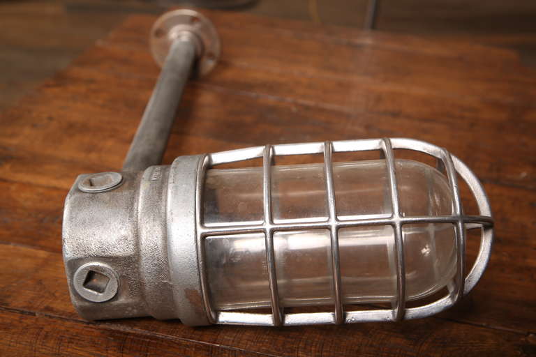 Vintage Industrial, Explosion Proof Wall Lamp In Excellent Condition In Oakville, CT