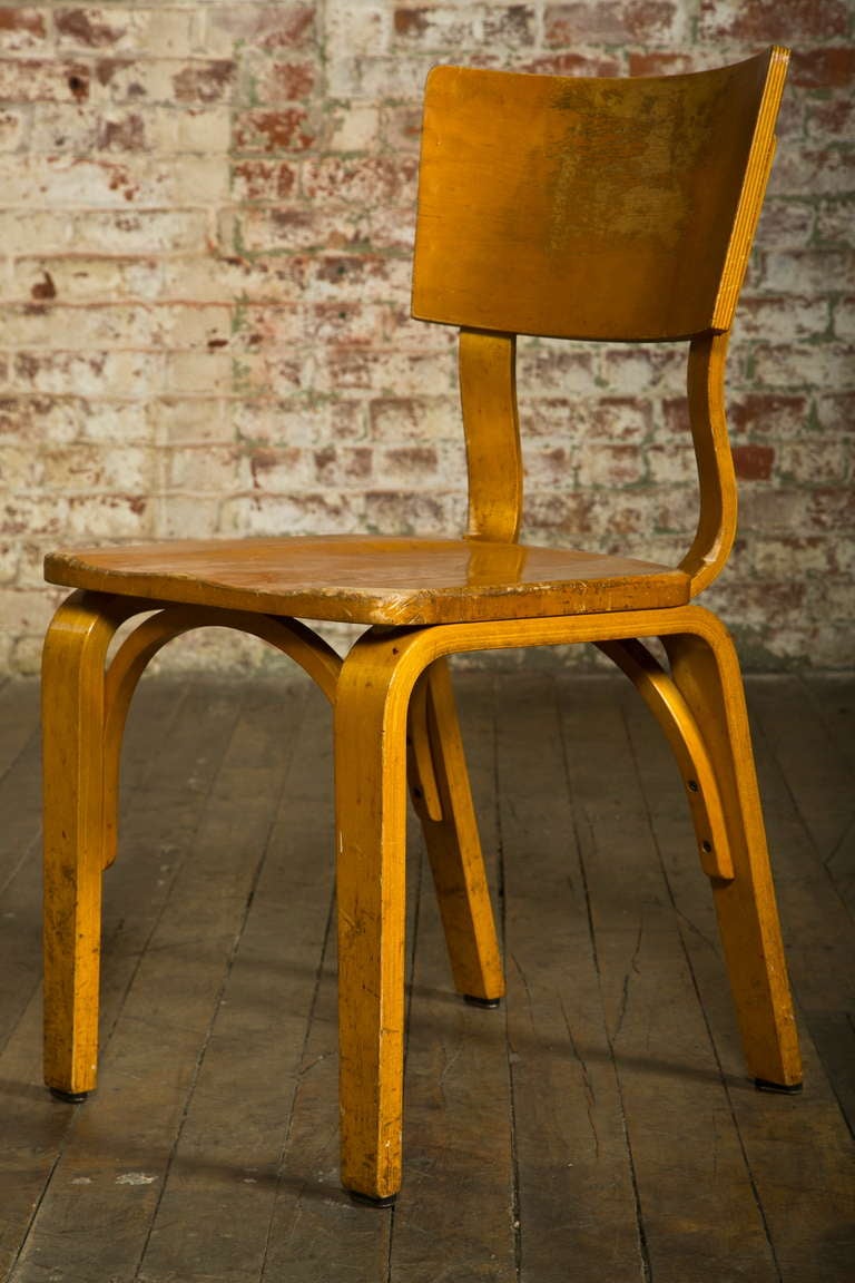 Vintage Industrial, Thonet Wooden Chairs In Excellent Condition In Oakville, CT