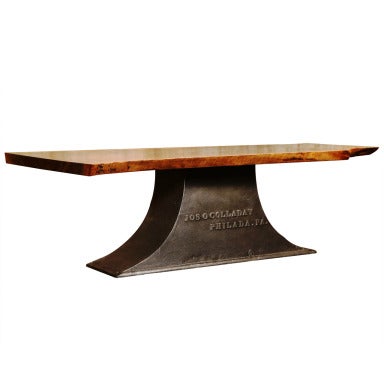 table iron industrial cast base coffee antique tables 1stdibs cocktail furniture send friend