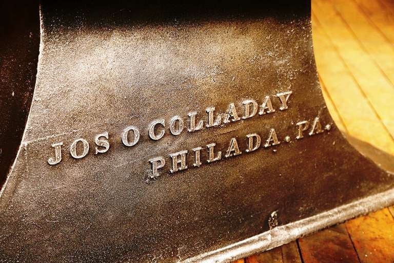 Industrial Coffee Table on Antique Cast Iron Base