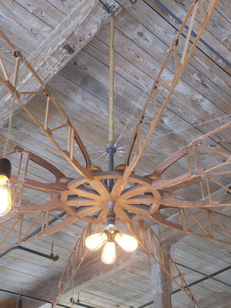 One of a Kind Airplane Truss Chandelier 5