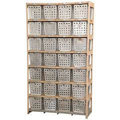 Used Metal Storage Bin Unit