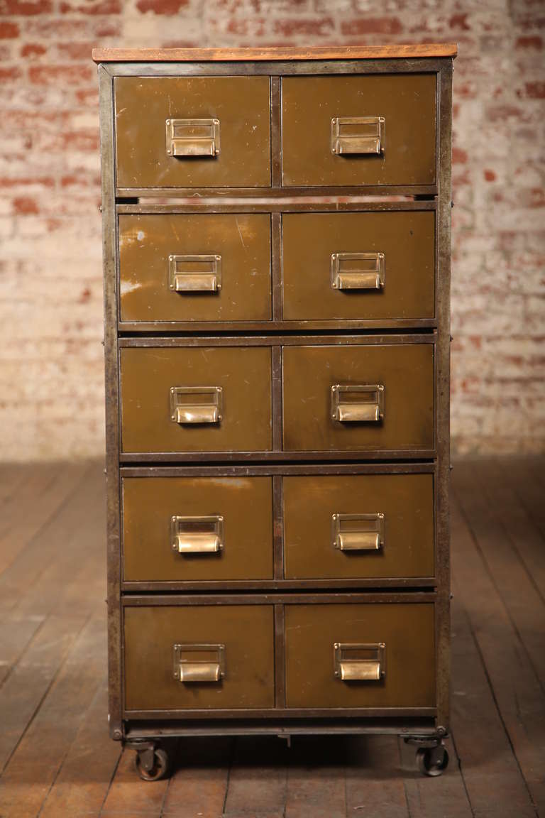 vintage metal drawer cabinet