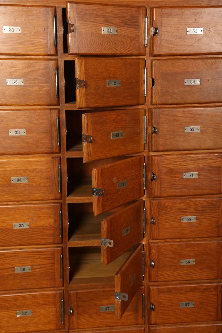 20th Century Vintage Industrial Wood Storage Unit or Multi Drawer Cabinet