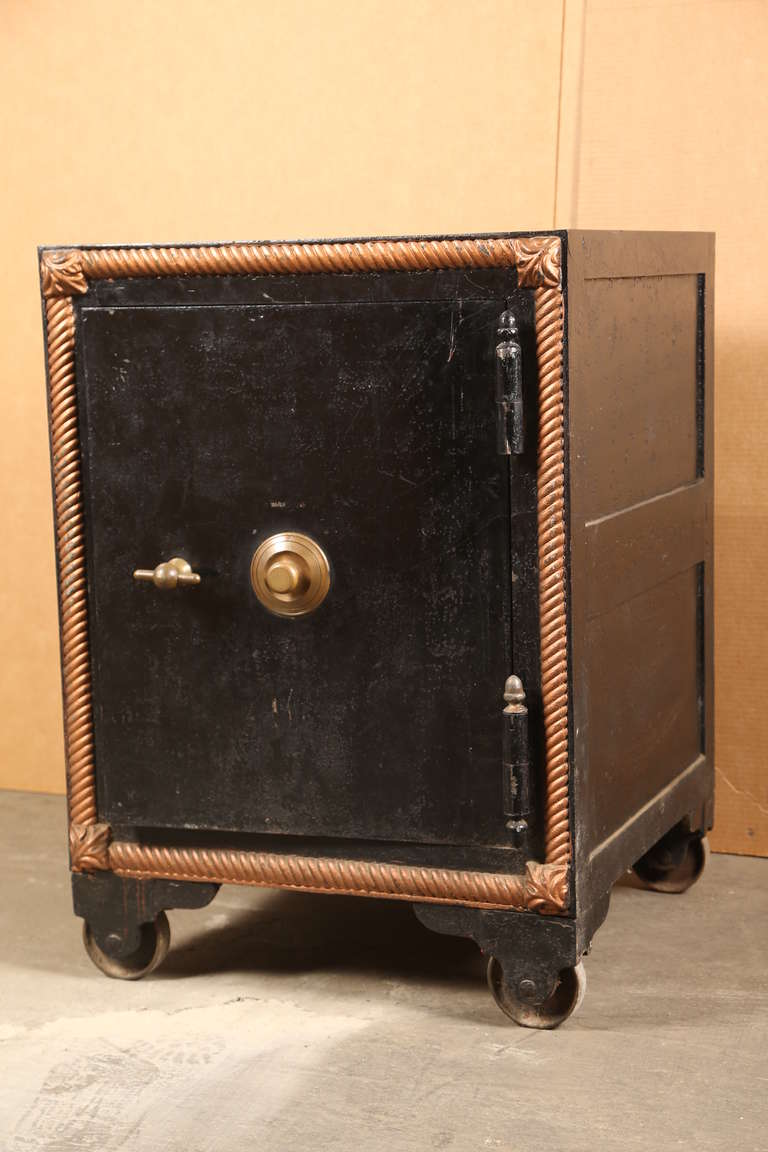 Vintage Industrial Cast Iron Safe