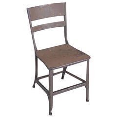 Vintage Industrial Rustic Toledo Metal Dining Cafe Side Chairs 8