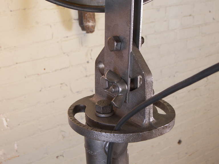 Industrial Cast Iron and Steel Floor Cargo Standing Lamp 1