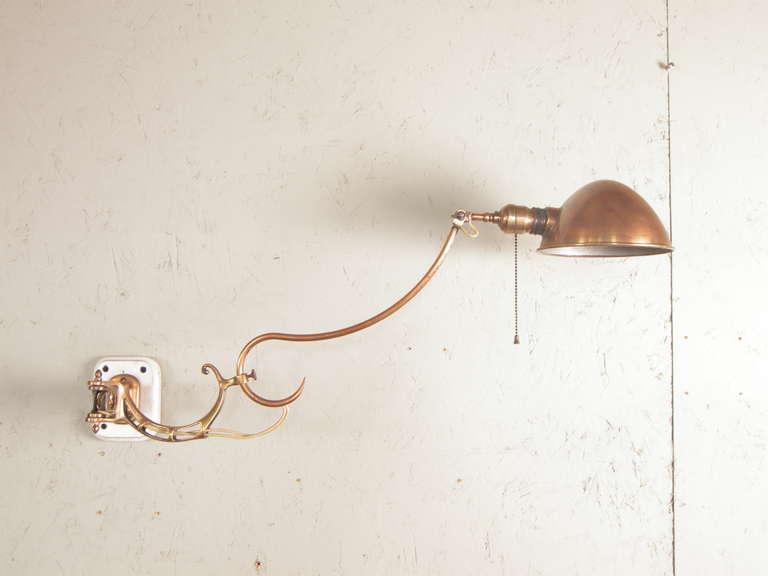 Faries Adjustable Wall Dental Lamp or Sconce In Good Condition In Oakville, CT