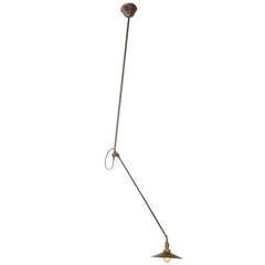 Vintage Industrial, O. C. White Ceiling Pendant Adjustable Task Light Lamp 1