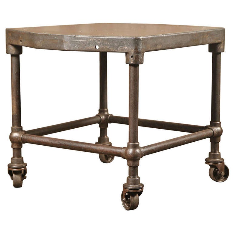 Vintage Industrial, Pair of End Table at 1stdibs