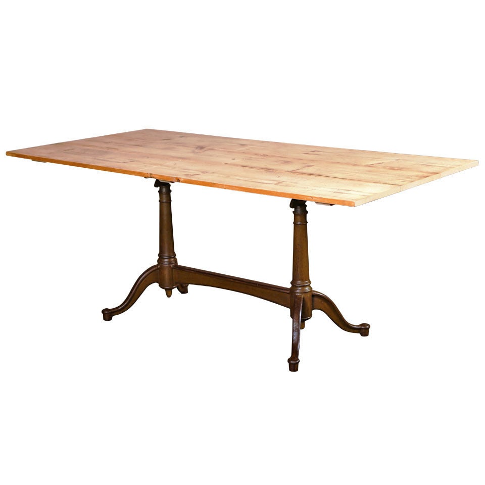Vintage Industrial, Cast Iron Tilt-Top Table