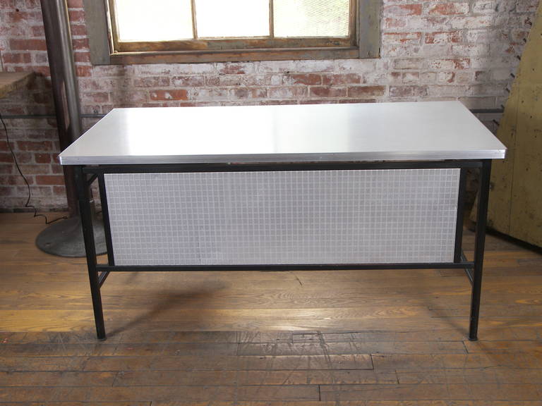 American Goodform Studios Desk Mid-Century Modern Italic Styling Gordan Bunshaft Aluminum