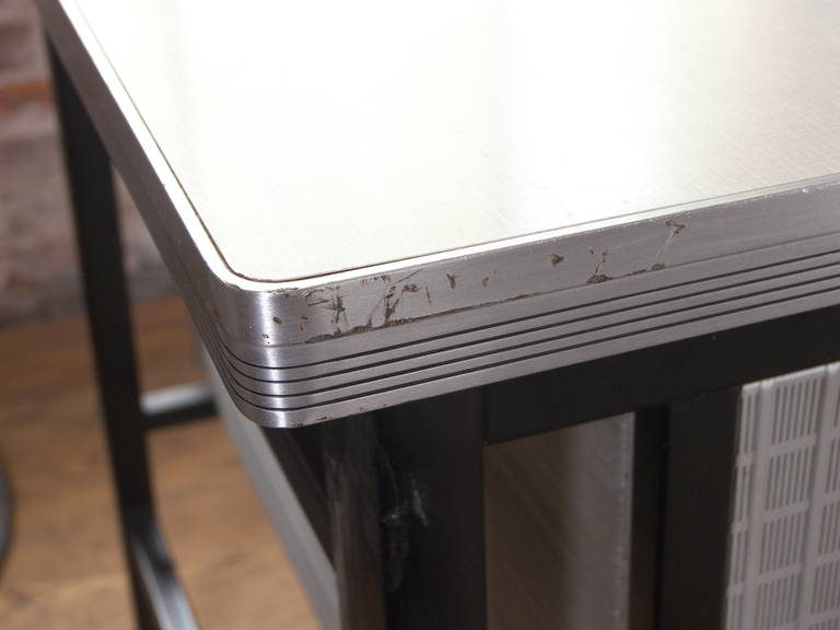 Goodform Studios Desk Mid-Century Modern Italic Styling Gordan Bunshaft Aluminum 1