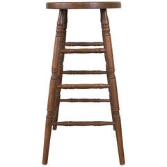 Vintage Wooden Bar Stool 5