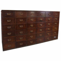 Vintage 36 Wooden Multi-Drawer Cabinet