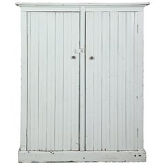 Country Style Painted Wood Distressed Cupboard Cabinet Storage Unit. 